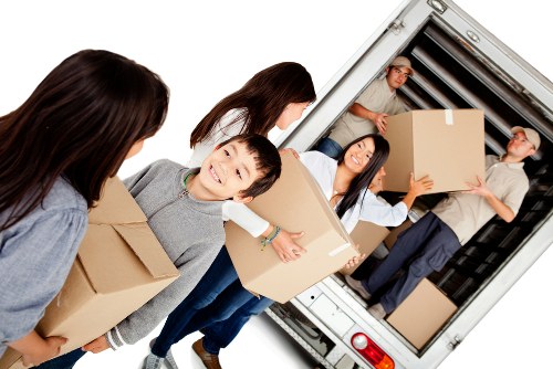 Professional London removals team assisting with moving