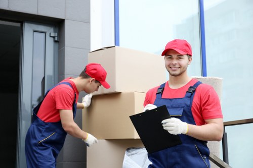 Business team coordinating a move