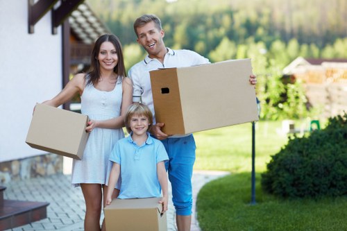 Professional furniture removal team preparing for pick-up in London