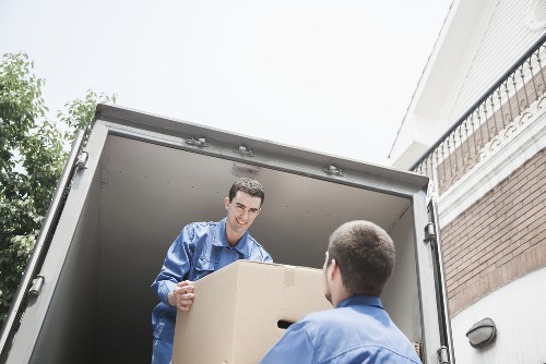 Carefully wrapped and boxed belongings